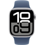 APPLE Watch Series 10 GPS 46mm in alluminio color argento con cinturino Sport denim - S/M