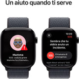 APPLE Watch Series 10 GPS 46mm in alluminio color Jet Black con cinturino Sport Loop inchiostro