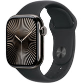 APPLE Watch Series 10 GPS + Cellular 42mm in titanio color ardesia con cinturino Sport nero - S/M