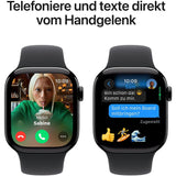 APPLE Watch Series 10 GPS 46mm in alluminio color Jet Black con cinturino Sport nero - M/L