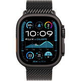 APPLE Watch Ultra 2 GPS + Cellular 49mm cassa in titanio nero con Loop in maglia milanese in titanio nero - Large