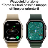 APPLE Watch Ultra 2 GPS + Cellular 49mm cassa in titanio nero con Loop in maglia milanese in titanio nero - Large